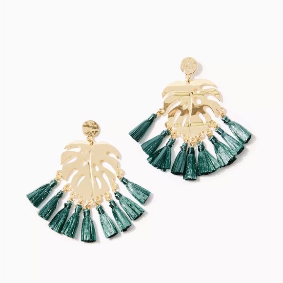 Lily Pulitzer Frond of You Earrings - Picture 1 of 4